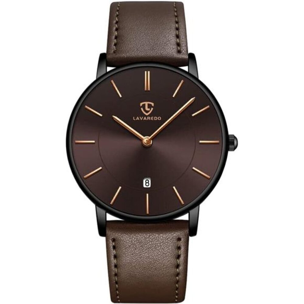 Minimalist Analog Watch for Men Women Simple Date Display